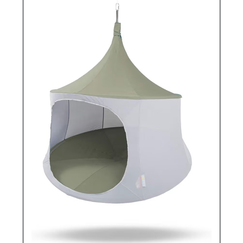 Hanging Canopy Outdoor Pod Bed - Moss Green